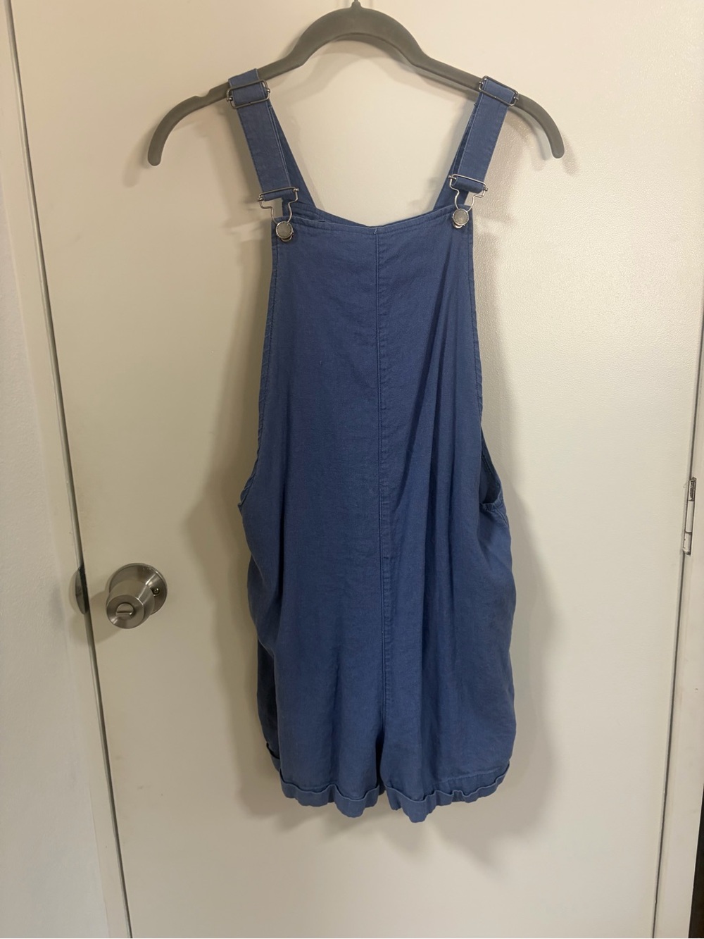 Roxy Blue Denim-Style Overall Romper